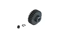 ARRMA 27T 1Mod Safe-D5 pinion gear with a small grub screw and E-clip on a white background.