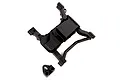 A black plastic Axial steering servo mount component for RC vehicles, shown against a white background.