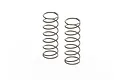 Two silver-coloured metal RC shock absorber springs standing upright against a white background.