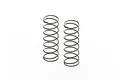 Two silver-coloured metal coil shock springs for RC vehicles, standing upright against a plain white background.
