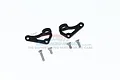 Two black aluminium RC car body post mounts with four silver screws on a white background with a faint GPM Racing logo watermark.