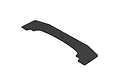 A black ARRMA Felony 6S BLX front splitter spare part isolated on a white background.