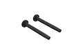 Two black hardened steel pins with a flat head and a small cross-hole near the tip, shown against a white background.