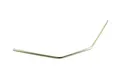 A silver-coloured metal sway bar for an RC vehicle, featuring a bent design, isolated on a white background.