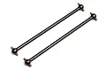 Two black metal RC drive shafts with copper-coloured pins at each end, shown against a white background.