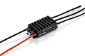 Hobbywing FlyFun 110A V5 brushless electronic speed controller with black heatsink and attached input and output wires.