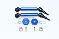 GPM Traxxas Maxx Blue Aluminium Universal CV Drive Shafts & Hexes w/ Hardened Steel Joints TXMS123AHEX-B