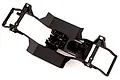 A black plastic main chassis frame for the HSP Adventure RC vehicle, shown from a top-down perspective against a white background.