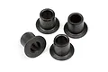 Four black flanged bushings arranged on a white background.