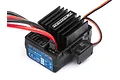 Maverick MSC-30BR-WP waterproof brushed electronic speed controller with black heatsink and attached power switch.