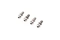 Four Losi 4x9mm shock pivot balls arranged in a row against a white background.