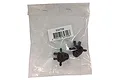 Two black plastic steering hubs for a BlackZon 1/12 Warrior RC car inside a clear plastic bag with a barcode label.