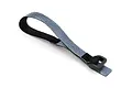 A grey hook-and-loop battery strap with a black plastic buckle, designed for securing RC vehicle batteries.