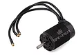 Spektrum Firma 5687 750Kv brushless motor with black finned casing and three pre-soldered bullet connectors on black wires.