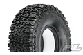 A single Pro-Line 1.9 inch Trencher rock crawler tyre featuring aggressive tread patterns and white foam insert against a white background.