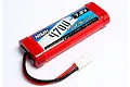 A red nVision 7.2V 4700mAh NiMH battery pack with a Tamiya-style connector, isolated on a white background.