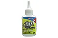 A 20g bottle of Deluxe Materials Roket Rapid cyanoacrylate adhesive with a white applicator cap against a white background.