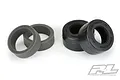 Two Pro-Line Reaction+ HP belted drag racing slick tyres and two foam tyre inserts on a white background.