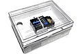 Futaba R314SB-E 4-channel receiver inside its clear plastic retail display case.