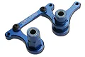 Traxxas blue anodized aluminium steering bellcrank and drag link assembly with pre-installed bearings.