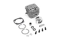 Rovan 45cc 2-stroke engine top end rebuild kit including cylinder, piston, rings, gasket, and hardware.