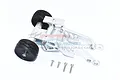 GPM Silver Aluminium Adjustable Rear Wheelie Bar w/ Wing Mount MAT040R-S