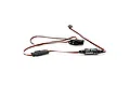 Futaba SBS-01RM telemetry RPM sensor with wiring, connectors, and magnetic pickup sensor on a white background.