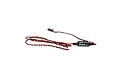 Futaba SBS-01V telemetry voltage sensor with red and black twisted wires and a small connector against a white background.