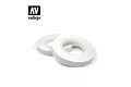 Two rolls of white Vallejo flexible masking tape for model building, shown on a white background with the Vallejo logo above.