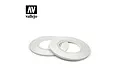 Two rolls of white Vallejo flexible masking tape for model building on a white background.