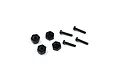 Yeah Racing Black Aluminium 7mm Wheel Hexes 4Pcs w/ Pins KYMX-006