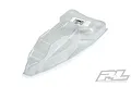 Pro-Line Mini-B Axis clear, unpainted RC car body shell viewed from a high angle on a white background.