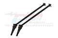 Two black GPM Racing hardened steel CVD driveshafts for RC cars, shown against a white background with a faint brand watermark.