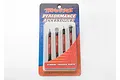 Traxxas 7038X red aluminium turnbuckle set in original retail blister packaging against a white background.