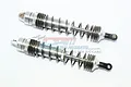 GPM Silver Aluminium 135mm UDR Front Adjustable Piggyback Shocks 2Pcs UDR135F-S-BEBK