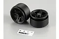 Killerbody 1.55" Black Aluminium Toyota Land Cruiser Beadlock Rims 2Pcs w/ 14mm Offset 48694