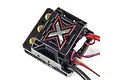 Castle Creations Mamba Monster X brushless ESC featuring a black casing with a prominent silver and red X logo on top.