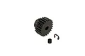 ARRMA Steel 23T 32dp/0.8Mod Safe-D5 Pinion Gear with grub screw and E-clip on a white background.