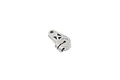 A silver-coloured aluminium servo horn for RC vehicles, featuring a clamp-style design and a single mounting hole.