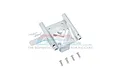 A silver aluminium RC differential cover by GPM Racing with four included mounting screws on a white background.