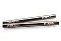Two grey aluminium Axial suspension linkages, each marked with 7x87.5mm, isolated on a white background.