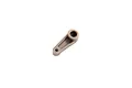A single-arm metal servo horn for RC vehicles, featuring a splined center hole and a mounting hole at the end.