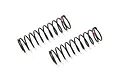 Two black Kyosho RC shock springs with a red identification mark on each, shown against a white background.
