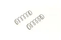 Two grey Kyosho RC shock absorber springs lying on a white background.
