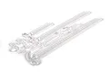 A clear plastic parts tree for an Axial Universal Rigid Light Bar Set, featuring various light bar segments and mounting components.