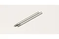Two silver metal RC shock shafts for Kyosho Optima buggy, shown against a plain white background.