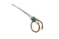 Spektrum SRXL2 DSMX 20-channel receiver with dual antennas and a pre-installed connector cable on a white background.