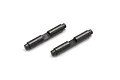 Two Kyosho differential bevel shafts made of dark grey metal, shown against a white background.
