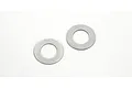 Two flat, circular metal differential rings for Kyosho RC cars, shown against a plain white background.