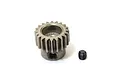 A Kyosho steel 20-tooth pinion gear with a set screw on a white background.